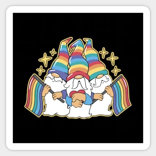 LGBTQ Power Colorful Rainbow Proud Gay Month Gnomes Sticker